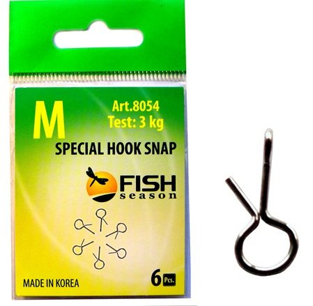 Застежка Fish Season нахлыст/балансир №M 3кг 6шт 8054-MF