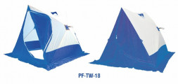 Палатка зимняя Следопыт 2-скатная, Oxford 210D PU 1000, цв. бело-синий
