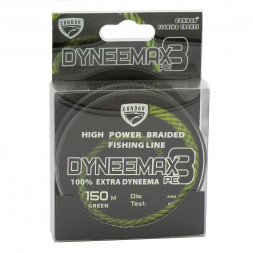 Шнур плетеный Сondor Dyneemax 8 d-0,400 мм L-150 м, цвет зеленый, разрывная нагрузка 42,00 кг