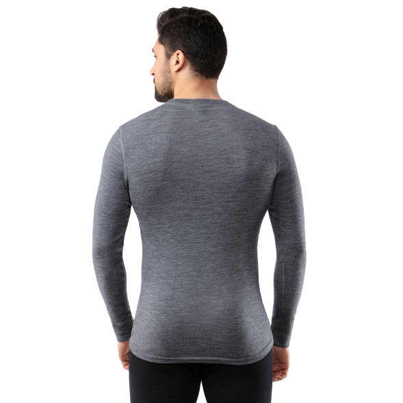 Футболка муж. Norveg Soft с длин.рукавом, цвет серый меланж, разм S