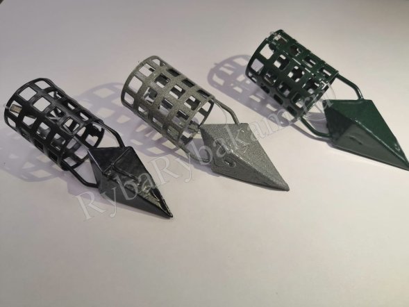 Кормушка Vikfish сербская пуля D30, 40 гр. леска, водоросли