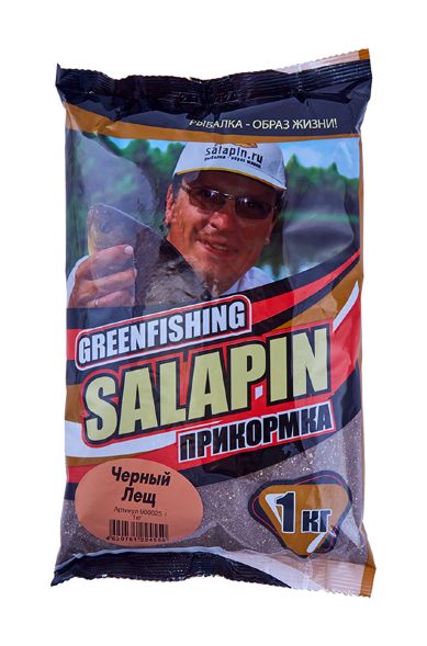 Прикормка Greenfishing Зима Salapin Черный Лещ 1 кг.