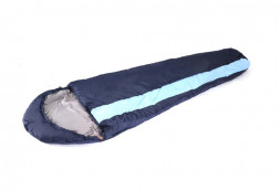 Спальный мешок-кокон СЛЕДОПЫТ- Comfort, 230х80 см., до 0С, 3х слойный, цв.темно-синий