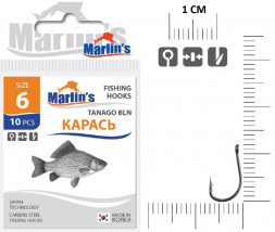 Крючок Marlin's Карась Tanago BLN №6 10шт M0101BLN-006