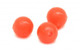 Бусина фидерная Namazu Soft Beads, PVC, овальная, d-4,7 мм L-6,2 мм цв. фц. оранж. 20 шт./1000/