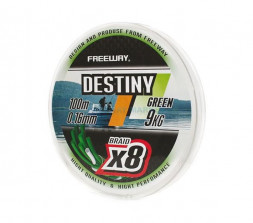Леска плетеная FREEWAY Destiny Green FWx8 0.3 48lb 22кг
