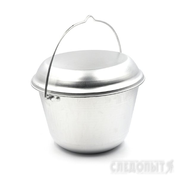 Котелок костровой СЛЕДОПЫТ конический, 6 л, алюм.