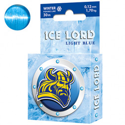 Леска AQUA Ice Lord light blue 0.12 30м