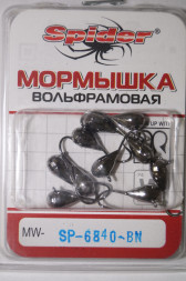 Мормышка W Spider Капля с ушком мал. грани MW-SP-6840-BN, цена за 1 шт.