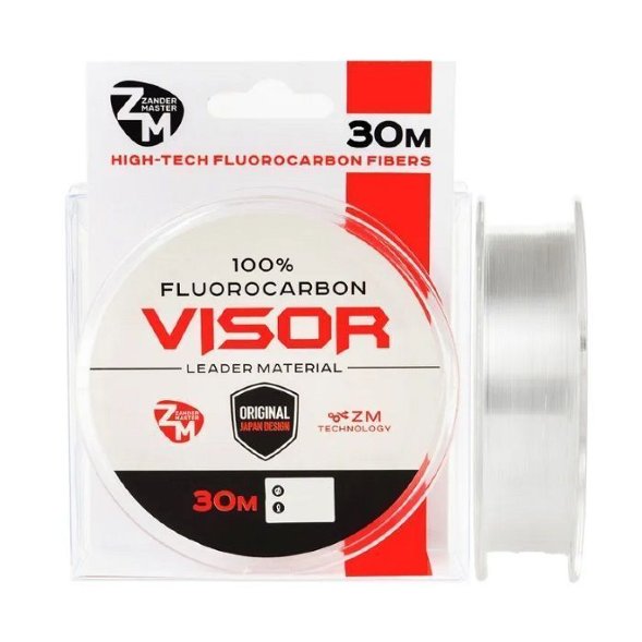 Леска ZanderMaster флюорокарбоновая 100% VISOR 30m, 0.203мм х 4.11кг