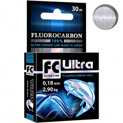 Леска Aqua FC Ultra Fluorocarbon 0.18 30м