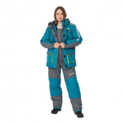 Костюм зимний Siberia Lady жен. бирюза/серый тк. Breathable р.44-46/158-164 Huntsman