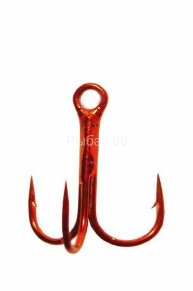 Крючок-тройник FISH SEASON с кругл. поддевом №10 Red 10шт 11030R-10F
