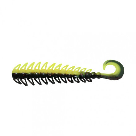 Твистер YAMAN PRO Ruff, р.5 inch, цвет #32 - Black Red Flake/Chartreuse уп. 5 шт.