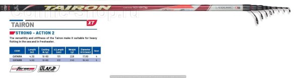 Удилище COLMIC TAIRON 4,30mt 10-80gr