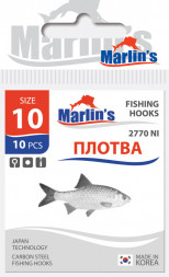 Крючок Marlin's Плотва 2770 NI №10 10шт M2770N-010
