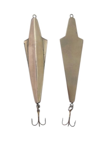 Блесна зимняя Бор Плюс двусторонняя 2 с подвес. тр. никель