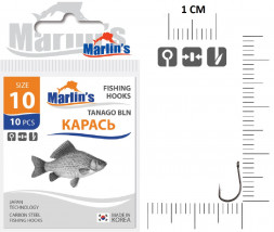 Крючок Marlin's Карась Tanago BLN №12 10шт M0101BLN-012
